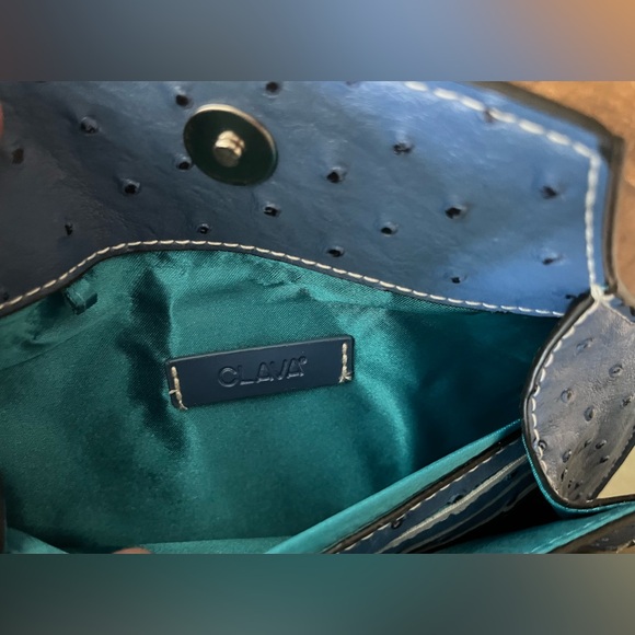 CLAVA Jemma Ostrich Clutch, NWOT - Picture 5 of 13